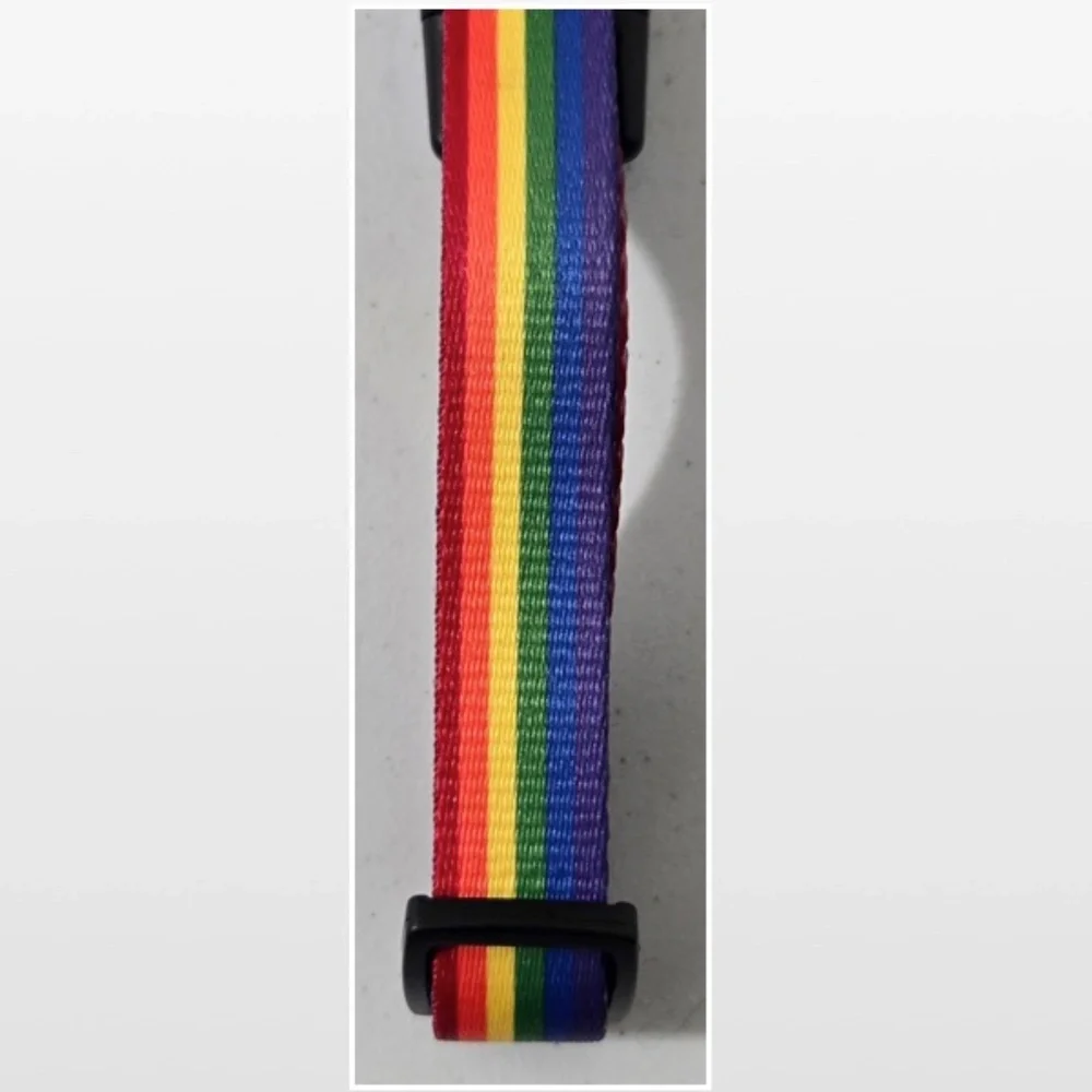 New Pet Dog Collar Adjustable Pet Animal Rainbow Pride NWT